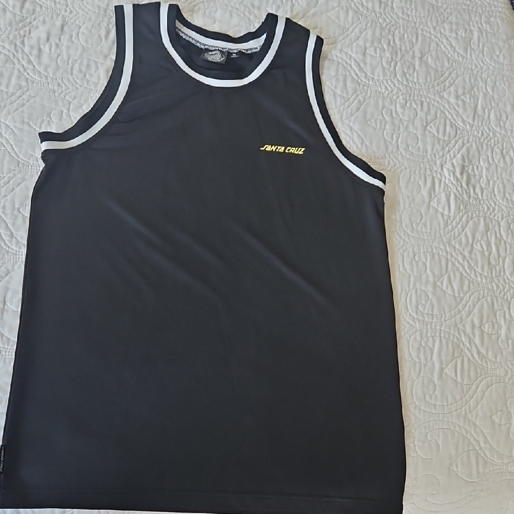 Santa Cruz Skateboards Black and White Tank Top